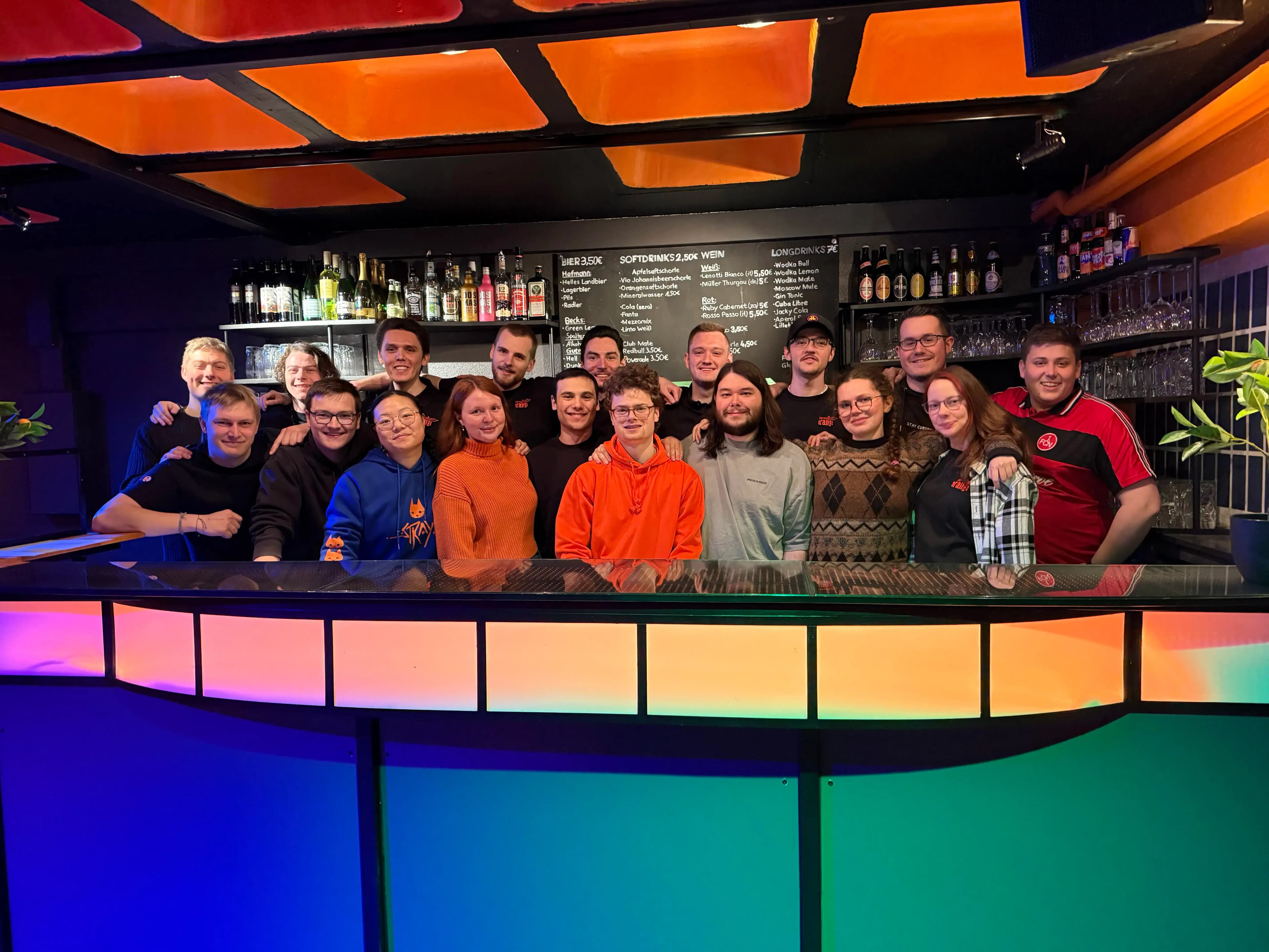 Das Team vom Jugendclub Orange